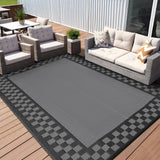 Garvee Tappeto Esterno Impermeabile 9x18 Doppia Faccia Resistente allo Sbiadimento in Plastica per Campeggio e Patio