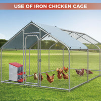 Nido per galline Garvee a 3 fori, in metallo, antiruggine, con vassoio rimovibile per fattoria e giardino, comodo e facile da pulire