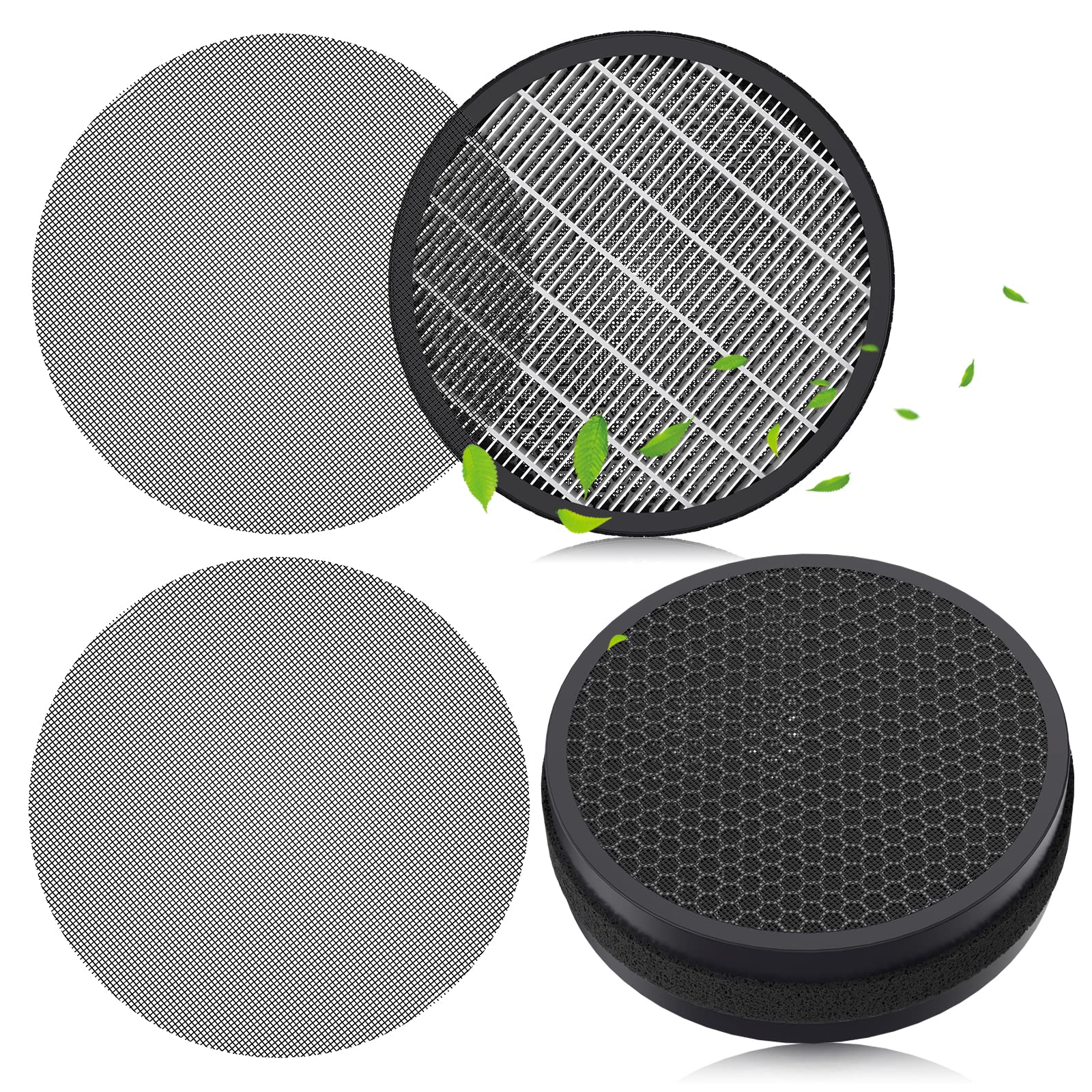 Filtro di ricambio per purificatore d'aria Garvee H13 True HEPA Carbone attivo Filtrazione a 4 stadi Bianco Per uso domestico Facile sostituzione