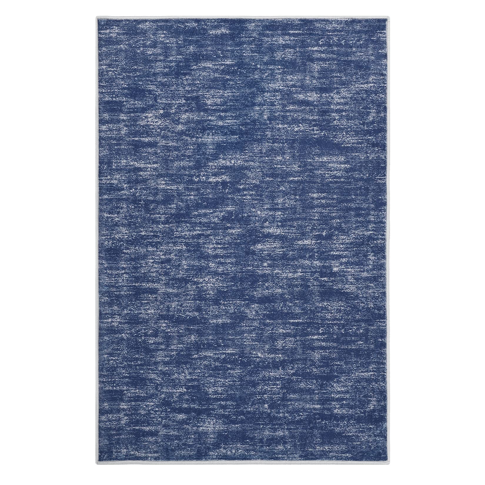 Tappeto Garvee lavabile in lavatrice, antiscivolo, morbido, piatto, soggiorno, camera da letto, 160x230 cm, blu
