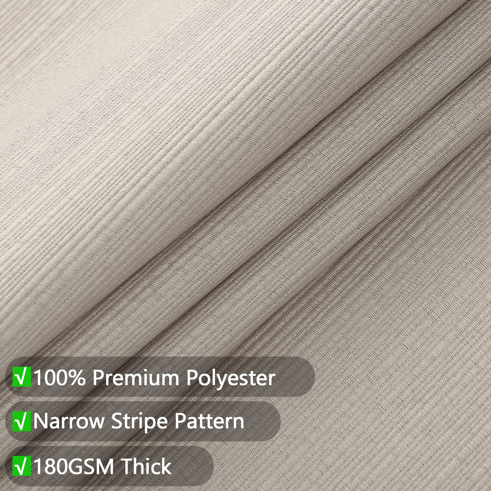 Tappetino doccia GARVEE in tessuto spesso, idrorepellente, moderno, per bagno, doccia, 72x96 pollici, cachi