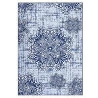 Tappeti lavabili Garvee Tappeti morbidi antiscivolo per soggiorno Camera da letto Sala da pranzo 80x150 cm Blu