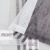 Tende trasparenti per scale da cucina Garvee, tende corte trasparenti in filo tinto a righe per finestre da bagno, viola, 27" x 30", 2 pannelli