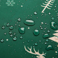 Garvee Tovaglia Natalizia Lavabile con Stampa Cervo Impermeabile Resistente Poliestere 180gsm 137x200cm Verde per Tavolo da Cucina e Feste