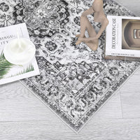 Garvee Alfombra De Salón 1400Gsm 100% Poliéster Terciopelo 580Gsm Lavable Plegable Estampado Perlas Persianas 80x150cm Soggiorno