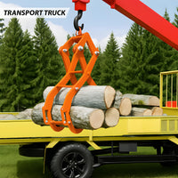 Pinza per tronchi Garvee da 28", 4 tipi, capacità 2200 libbre, acciaio, antiruggine, universale per trattori e ATV, arancione