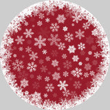 Tappeto natalizio rotondo Garvee, antiscivolo con motivo a fiocchi di neve, per ingresso, 120 cm, multicolore - Come mostrato