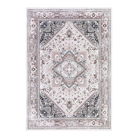 Garvee Teppich Boho Vintage Waschbar Rutschfest Weicher Niedrigflor 120x170cm Rosa Für Wohnzimmer Schlafzimmer Esszimmer