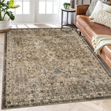 Tappeto Garvee Boho, Soggiorno, Grande, Vintage, Lavabile, Pelo Corto, Antiscivolo, Beige, 160x230 cm