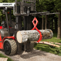 Pinza per tronchi Garvee da 32 pollici con 2 artigli seghettati, capacità di sollevamento di 2200 libbre, acciaio, rivestimento a polvere rossa, per trattori e camion