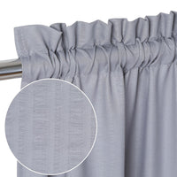 Garvee Tende da Cucina Impermeabili con Texture in Rilievo, Tende Corte da Caffè per Cucina e Bagno, 2 x 30x60 cm, Grigio