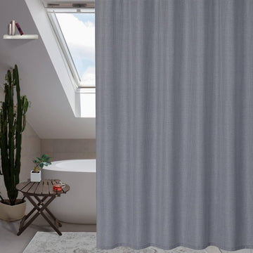 Tenda da doccia Garvee Navy in microfibra idrorepellente, resistente, 155 g/m², in poliestere, per bagno, 182,9 x 213,4 cm