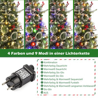 Albero di Natale Garvee da 125 cm con illuminazione a LED e base a forma di renna - Albero di Natale artificiale per decorazioni festive