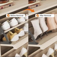 Scarpiera Garvee con 2 cassetti a scomparsa, ripiano regolabile, legno MDF per corridoio e soggiorno, 34.5"x10.5"x37.5", salvaspazio, robusta