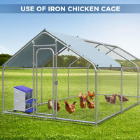 Nido per galline Garvee a 3 fori, in metallo, antiruggine, con vassoio estraibile, per cortile e giardino, comodo e robusto