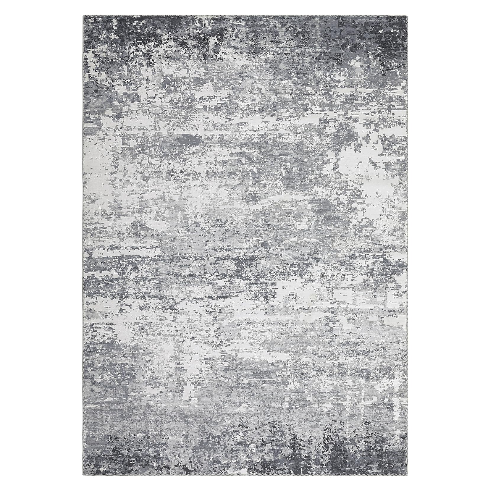 Tappeto GARVEE Abstract Modern 160x230cm antimacchia, lavabile, antiscivolo, morbido, astratto, grigio, ideale per sala da pranzo e cameretta dei bambini