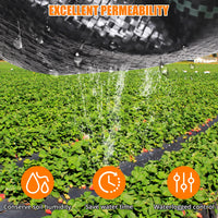 Tessuto per giardini Garvee 3,2 OZ anti-erbacce - PP intrecciato, resistente agli strappi - 6x300FT - Verde - Giardino e paesaggistica