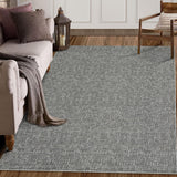 Garvee Tappeto Lavabile con Design Astratto Antiscivolo Morbido e Resistente in Poliestere Grigio 200x290cm per Soggiorno e Camera - Tono Grigio