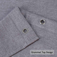 Garvee Flax Leinenähnlicher Schwerer Duschvorhang Mit Haken Für Hotel Luxus Bad 120x200 cm Grau