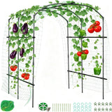 Garvee Griglia per Piante Rampicanti Supporto per Cetrioli Rete in Nylon Resistente Tubo in Metallo PE Arco per Giardino 180x190x220 cm Arco Decorativo