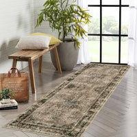 Tappeto vintage lavabile Garvee 80x150cm, antiscivolo, morbido, color cammello, per soggiorno, camera da letto, cucina, corridoio