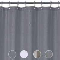 Tenda da doccia Garvee in tessuto di lino, idrorepellente, trama a nido d'ape, 72x72 pollici, bagno, hotel di lusso, occhielli antiruggine