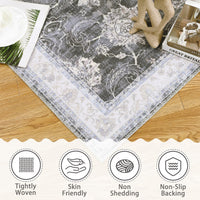 Garvee Tappeto Vintage Tradizionale Interno Esterno 140x200cm Antiscivolo Lavabile Morbido Multicolore