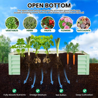 Aiola rialzata in acciaio zincato Garvee 6x3x1,5 piedi con bordo di sicurezza per giardino e patio, resistente alla ruggine