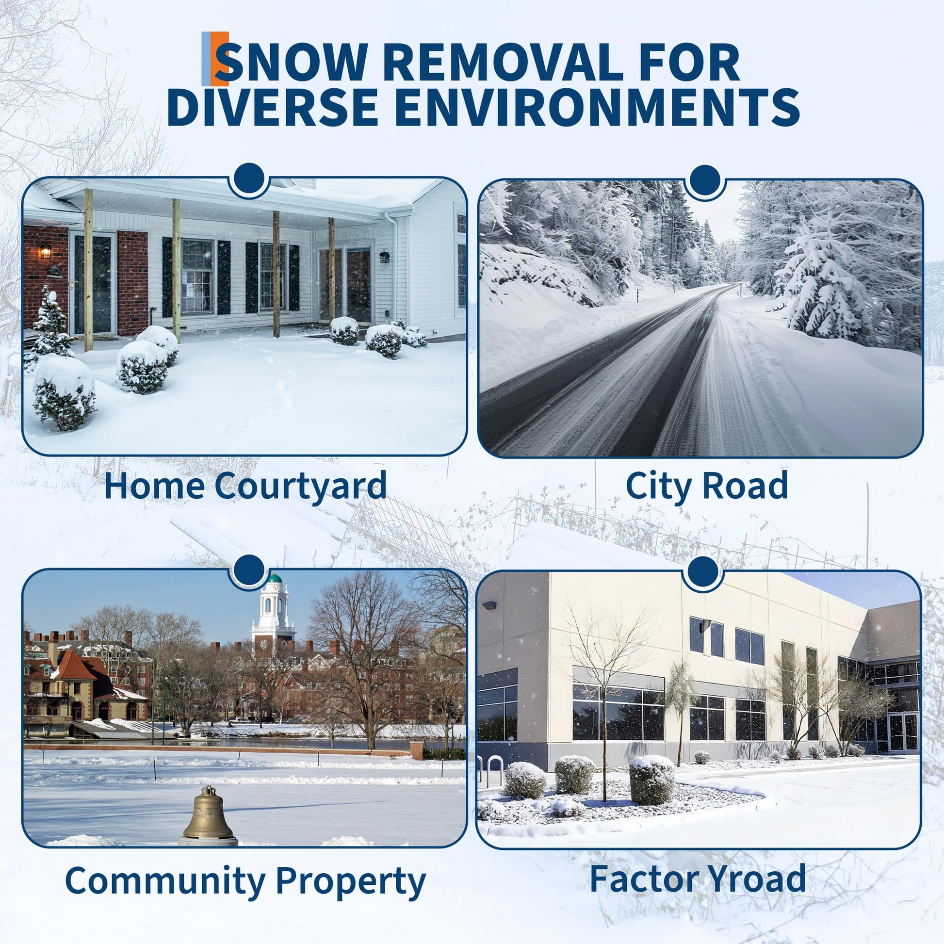 Pala da neve Garvee con ruote, lama in acciaio, 29.1" x 19.3", manico regolabile in altezza, ruote in gomma da 9", ergonomica, robusta, per vialetti