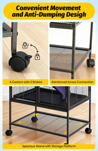 Gabbia per piccoli animali Garvee, in metallo, 36"H, a più piani con rampe, vassoio rimovibile, senza BPA, per criceti, conigli e cincillà