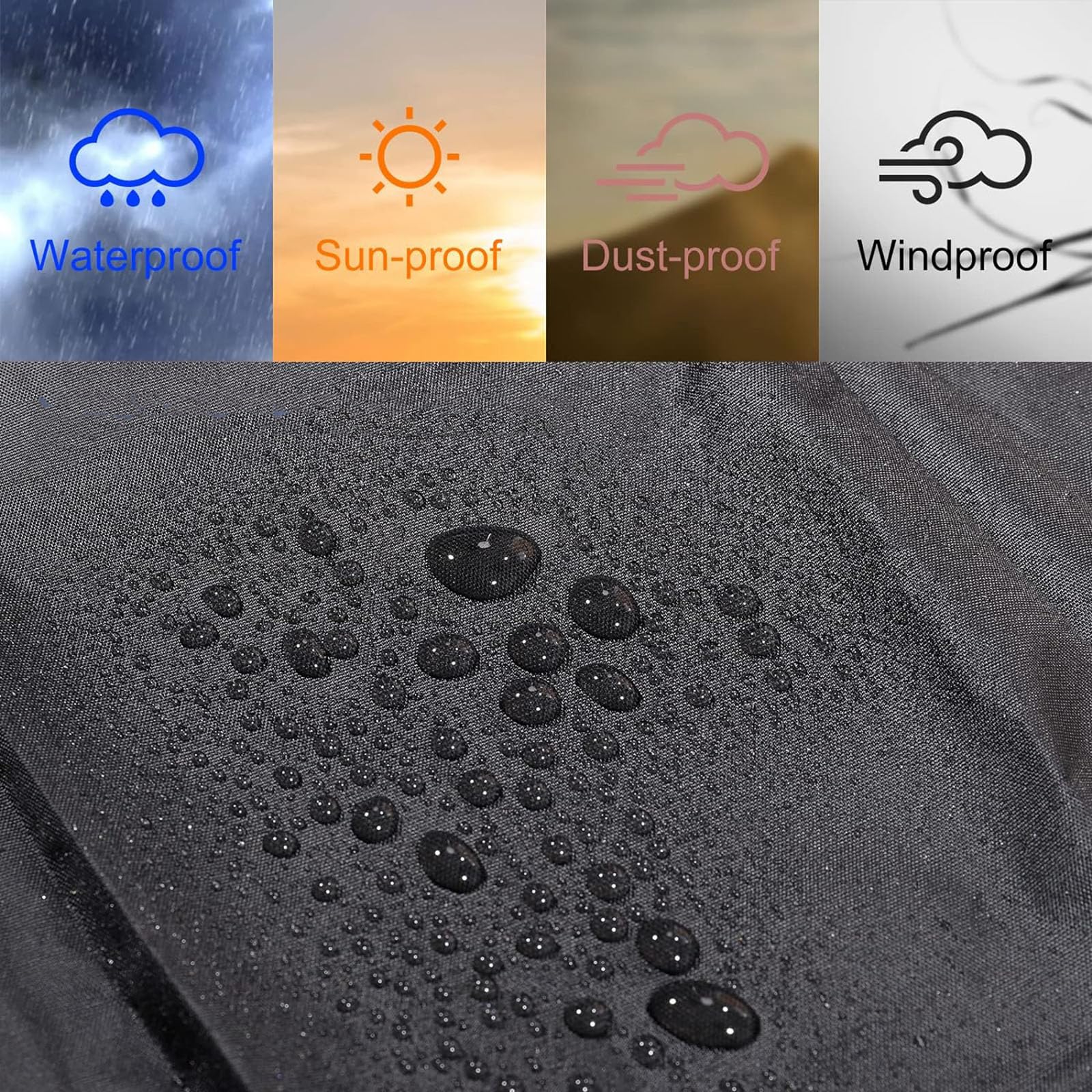 Garvee Telo coprilavatrice a carica frontale impermeabile in tessuto Oxford 210D XL 85x60x65cm per cucina e lavanderia