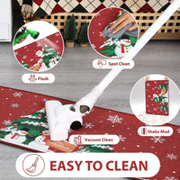 Zerbino natalizio Garvee con motivo di Babbo Natale, antiscivolo, per uso interno ed esterno, 40x60 cm, colore naturale