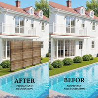 Garvee Metal Privacy Screen 72"x47" Robusto acciaio antiruggine autoportante per giardino e balcone