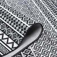 Tappeto marocchino Boho GARVEE 160x230cm Nero, idrorepellente, a pelo corto, resistente all'olio e alle macchie, lavabile, soggiorno e camera da letto