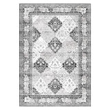 Garvee Tappeto Runner Antiscivolo Trellis Marocchino Lavabile Morbido Poliestere 60x230cm Per Ingresso e Cucina Vintage - Grey