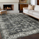 Garvee Tappeto Vintage Lavabile Rutschfest Morbido Poliestere 160x230cm Soggiorno Ingresso - Cenere