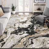 Garvee Tappeto Moderno Lavabile 200x290cm Nero - Basso Pelo, Antiscivolo, Morbido, Pieghevole - Poliestere - Soggiorno, Camera, Corridoio - Nero B