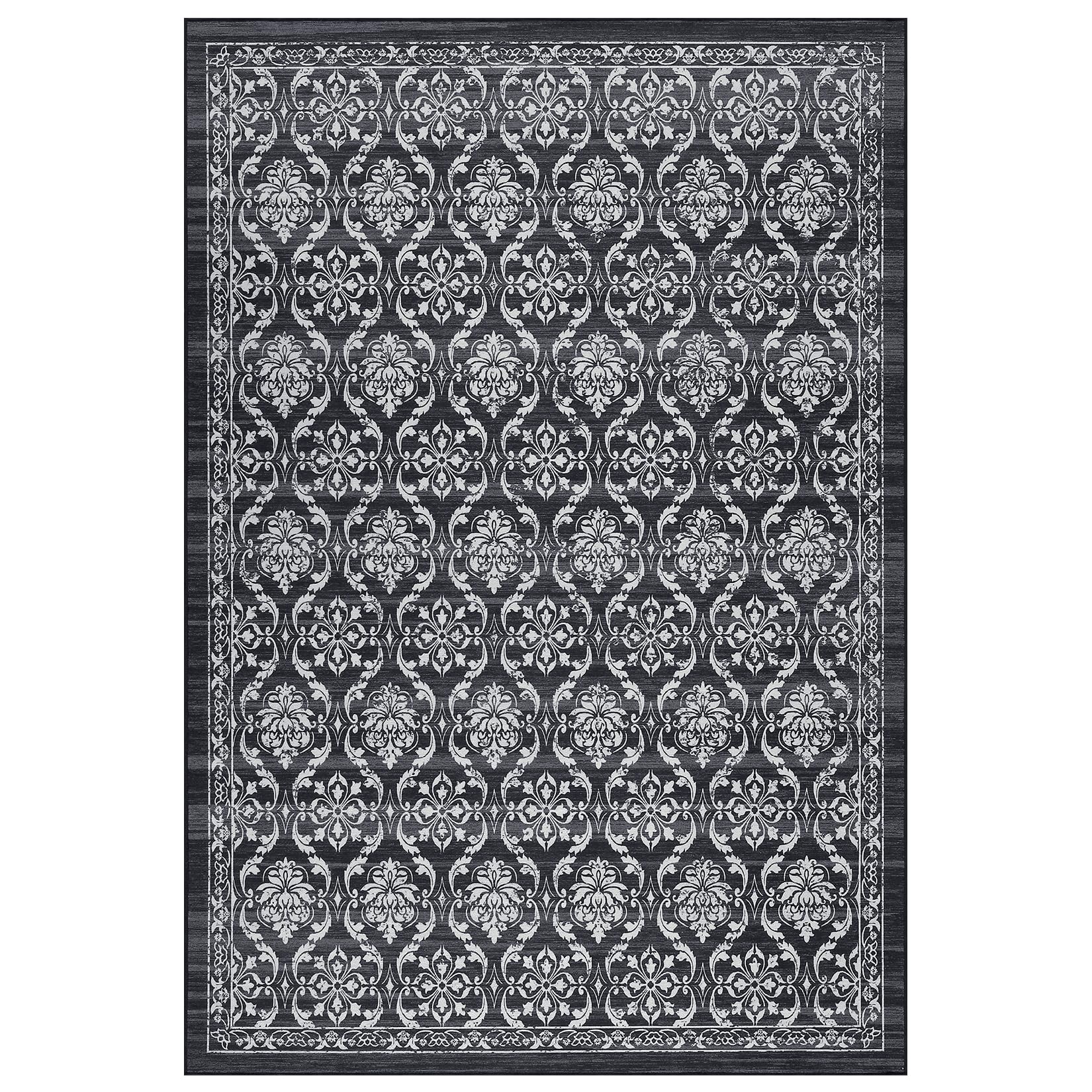 Tappeti Garvee Boho Lavabili per Soggiorno Sala da Pranzo Camera da Letto Cucina Grigio Scuro 160x230