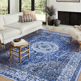 Tappeto Garvee Boho Vintage Floreale, Tappeto Lavabile, 200x290 cm, Morbido Velluto di Agnello Sintetico, Tappeto Antiscivolo per Camera da Letto, Bagno, Sala da Pranzo, Cucina, Ingresso, Ufficio - Marrone rossastro
