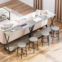 Tavolo consolle Garvee con ripiano, tavolo stretto per ingresso e divano, design moderno, soggiorno e corridoio, salvaspazio, durevole
