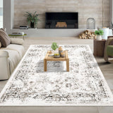 Garvee Tappeto Vintage Medaglione Floreale 160x230cm Antiscivolo Resistente Poliestere Morbido Per Soggiorno E Camera
