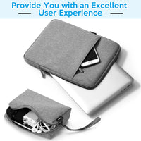 Borsa/custodia per laptop Garvee da 13 pollici per MacBook Pro 2020 M1-2016 ultrasottili, grigio