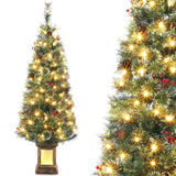 Albero di Natale artificiale Garvee con luci 140 cm 108 LED per casa e ufficio