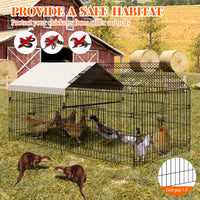 Pollaio Garvee 100x218x100cm – Acciaio zincato con 2 scomparti e 4 porte per polli e conigli