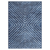 Garvee Tappeto Moderno Geometrico Rutschfest Kurzflor Poliestere Blu 200x290 cm Soggiorno e Camera