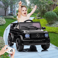 Garvee G63 AMG Auto elettrica 12V per bambini - Nera con luci a LED e musica per avventure al chiuso e all'aperto