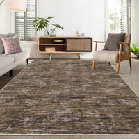 Tappeto moderno Garvee 160x230 cm marrone per soggiorno, camera da letto, ufficio, sala da pranzo, lavabile in lavatrice, antiscivolo, pieghevole