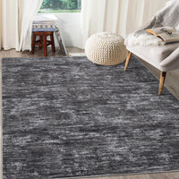 Tappeto moderno Garvee 120x170cm grigio scuro per soggiorno, camera da letto, ufficio, antiscivolo, lavabile