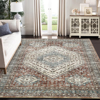 Tappeto persiano-orientale Garvee 160 x 230 cm in poliestere con supporto in TPR, lavabile e antiscivolo per soggiorno