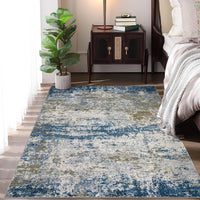 Tappeti astratti Garvee per camera da letto, soggiorno, lavabili, design moderno, tappeto grande per sala da pranzo, arredamento per ufficio, blu 120 x 170 cm